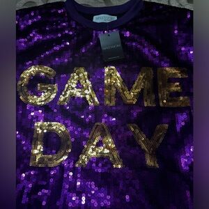 Purple sequin shirt (game day )